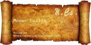 Moser Csilla névjegykártya
