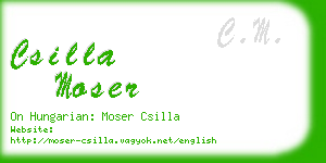 csilla moser business card